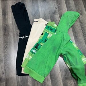 Multiples Kids Sweatshirts in Black, Cream, and Green